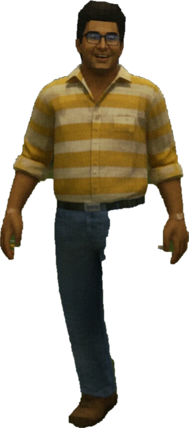 the same man, stopped, looking at you
